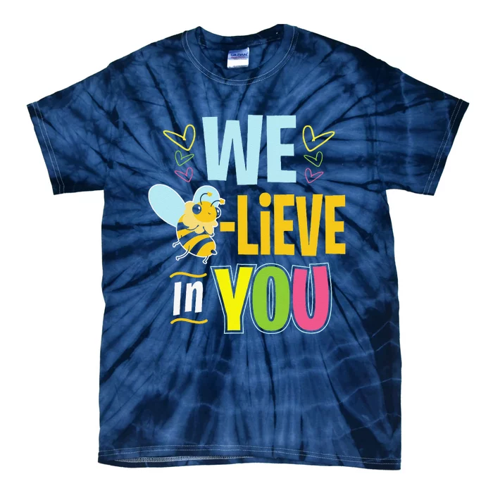 Test Day Bee Testing Teachers Tie-Dye T-Shirt