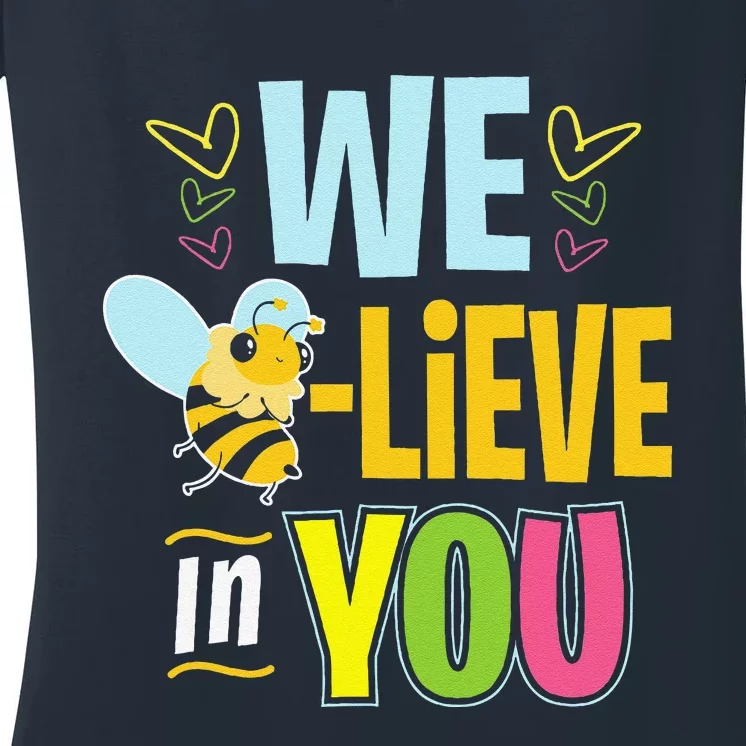 Test Day Bee Testing Teachers Women's V-Neck T-Shirt