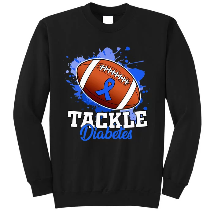 Tackle Diabetic Blue Diabetes Type 1 Awareness Warrior Sweatshirt