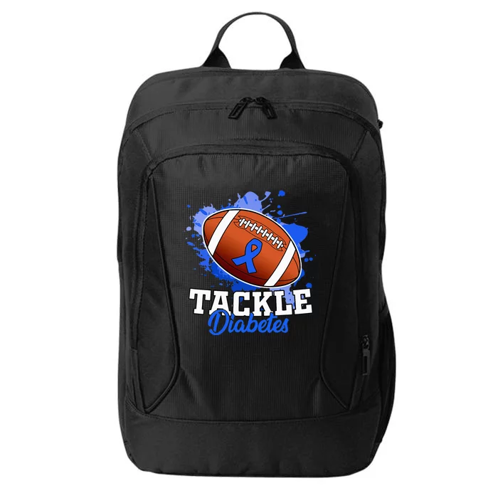 Tackle Diabetic Blue Diabetes Type 1 Awareness Warrior City Backpack