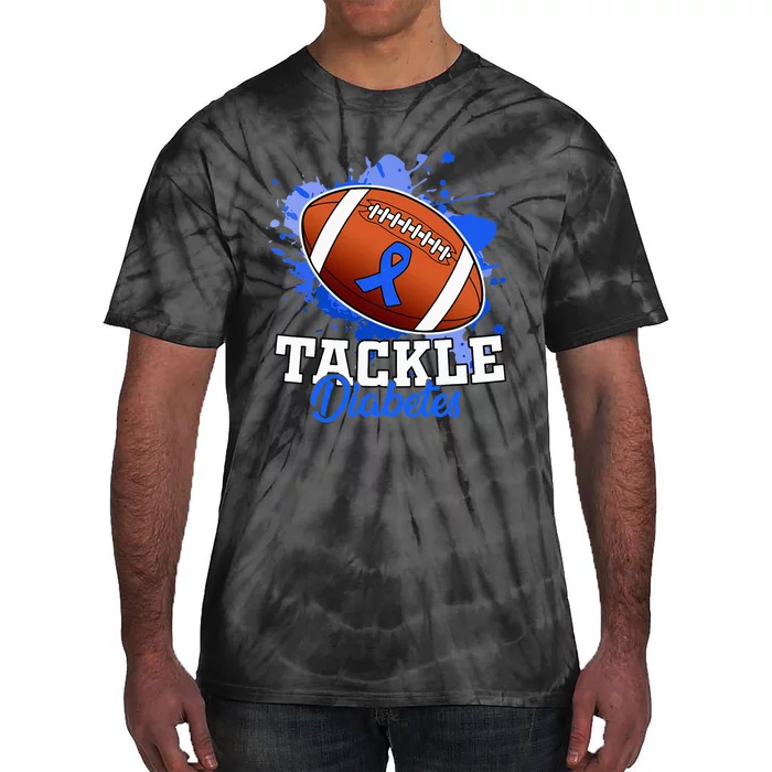 Tackle Diabetic Blue Diabetes Type 1 Awareness Warrior Tie-Dye T-Shirt