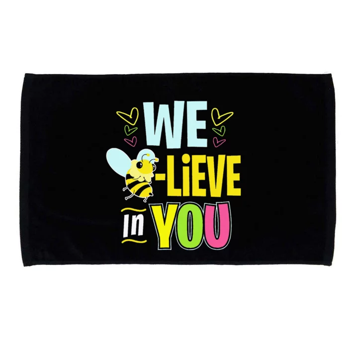 Test Day Bee Testing For Women Teacher Believe In You Microfiber Hand Towel