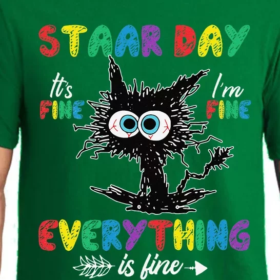 Test Day Black Cat Teacher Student Staar Testing Day Pajama Set