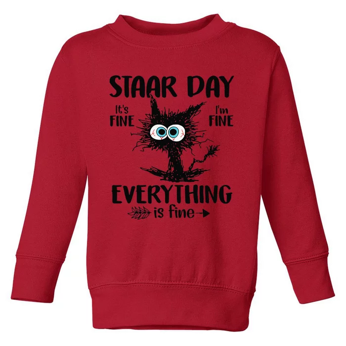 Test Day Black Cat Teacher Student Staar Testing Day Toddler Sweatshirt