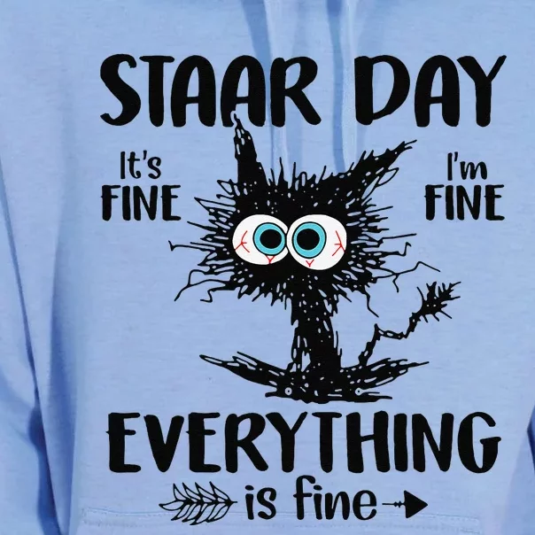 Test Day Black Cat Teacher Student Staar Testing Day Unisex Surf Hoodie