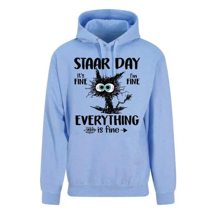 Test Day Black Cat Teacher Student Staar Testing Day Unisex Surf Hoodie