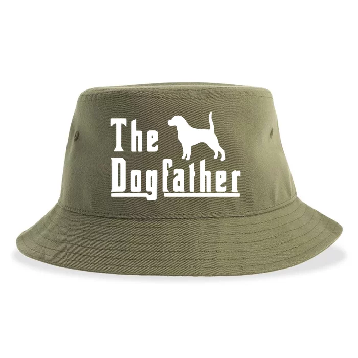 The Dogfather Beagle Dog T Lover Gift Sustainable Bucket Hat