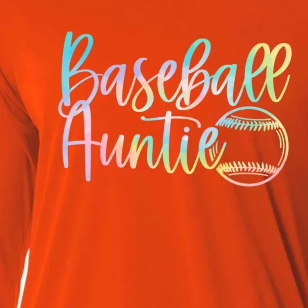 Tie Dye Baseball Auntie Pocket Baseball Auntie Game Day Cute Gift Cooling Performance Long Sleeve Crew