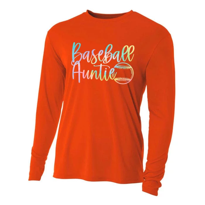 Tie Dye Baseball Auntie Pocket Baseball Auntie Game Day Cute Gift Cooling Performance Long Sleeve Crew