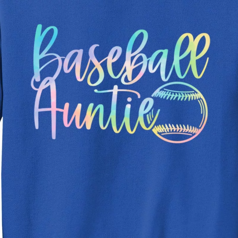 Tie Dye Baseball Auntie Pocket Baseball Auntie Game Day Cute Gift Sweatshirt