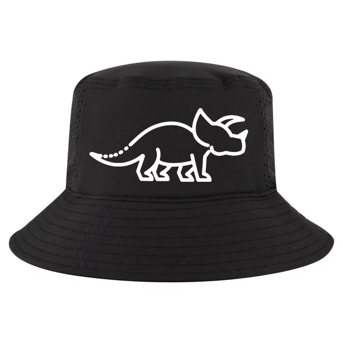 Triceratops Dinosaur Badge Cool Comfort Performance Bucket Hat