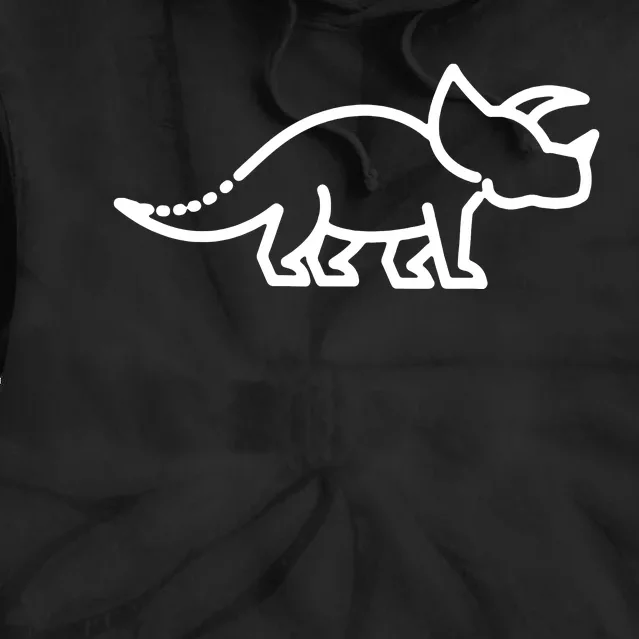 Triceratops Dinosaur Badge Tie Dye Hoodie