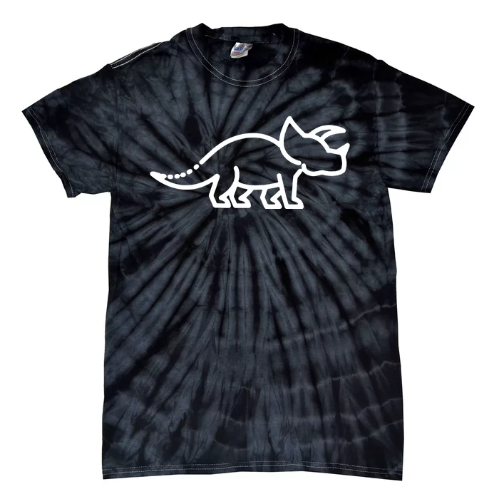 Triceratops Dinosaur Badge Tie-Dye T-Shirt