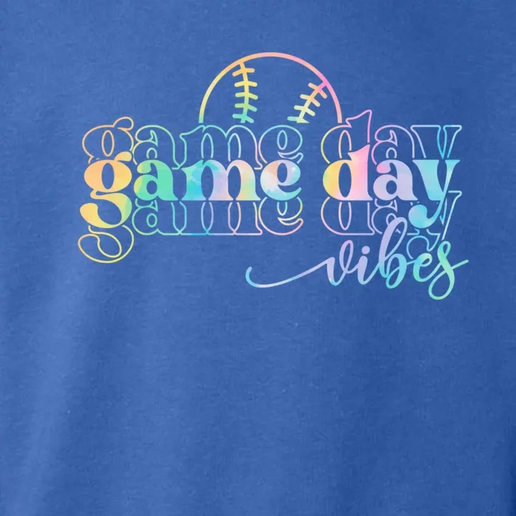 Tie Dye Baseball Game Day Vibes Baseball Team Game Day Great Gift Toddler Hoodie