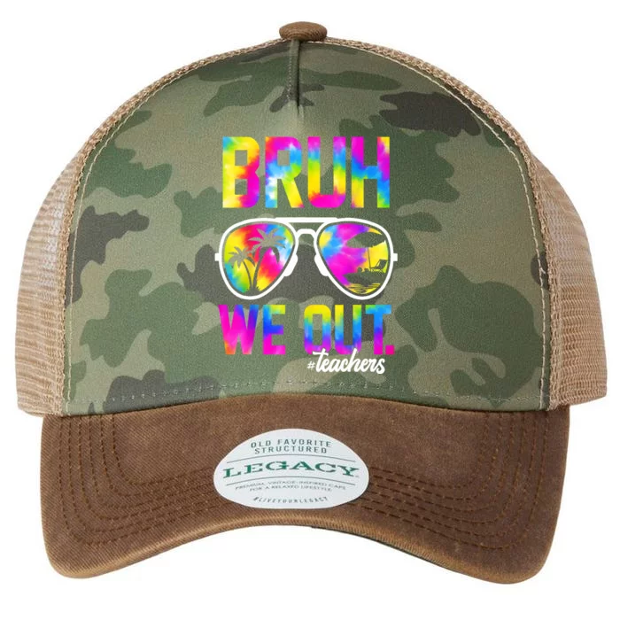 Tie Dye Bruh We Out Teachers Summer Last Day Of School Gift Legacy Tie Dye Trucker Hat