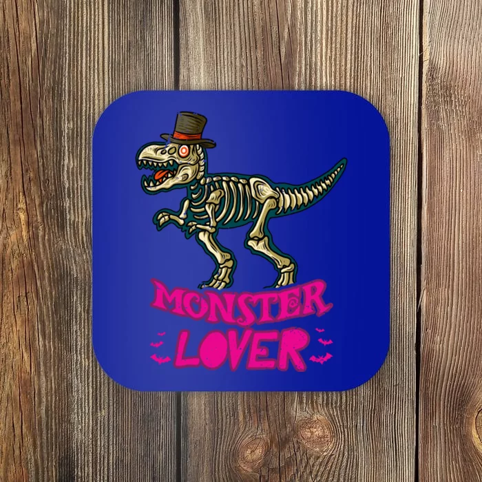 Trex Dinosaur Boo Skeleton Trick Or Treat Halloween Costume Great Gift Coaster