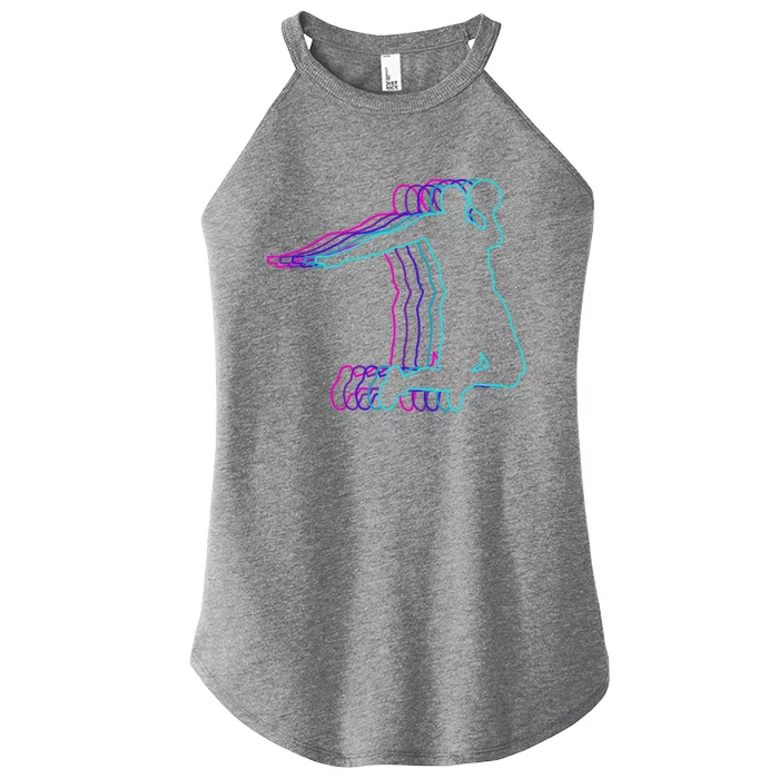 Tie Dye Basketball Player And Fans Dad Mom Gift Women’s Perfect Tri Rocker Tank