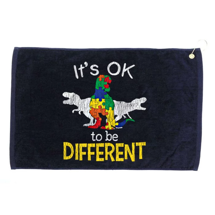 Trex Dinosaurs Be Different Autistic Autism Awareness Gift Grommeted Golf Towel