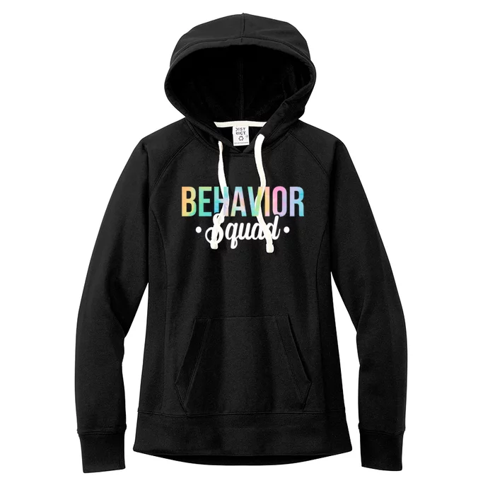 Tie Dye Behavior Squad Pocket Aba Therapist Autism Awareness Gift Women's Fleece Hoodie