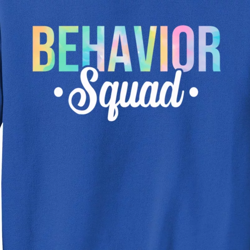 Tie Dye Behavior Squad Pocket Aba Therapist Autism Awareness Gift Tall Sweatshirt