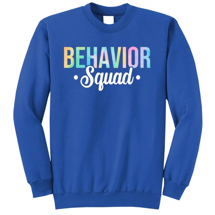 Tie Dye Behavior Squad Pocket Aba Therapist Autism Awareness Gift Tall Sweatshirt