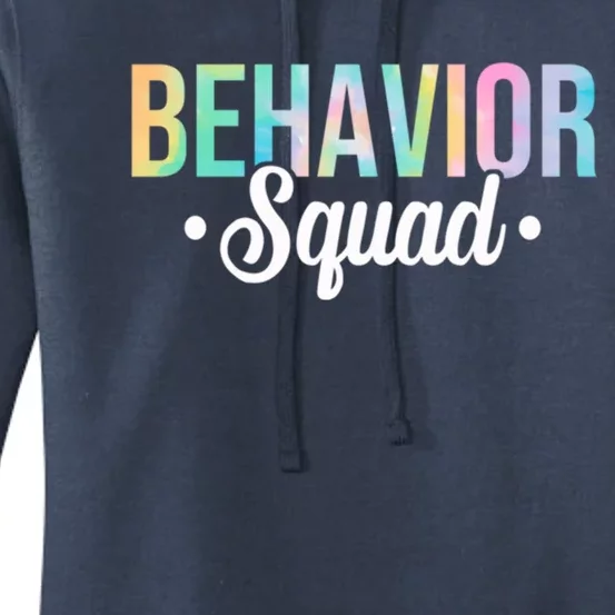 Tie Dye Behavior Squad Pocket Aba Therapist Autism Awareness Gift Women's Pullover Hoodie