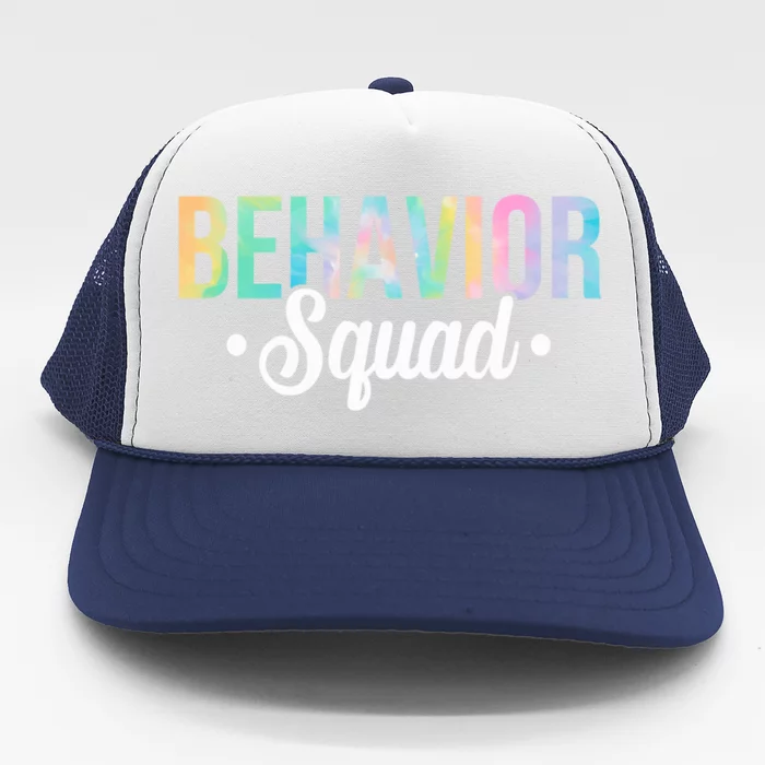 Tie Dye Behavior Squad Pocket Aba Therapist Autism Awareness Gift Trucker Hat