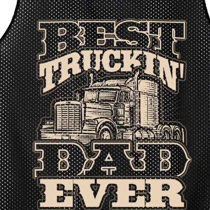 Truck Driver Best Trucking Dad Ever Trucker Fathers Day Mesh Reversible Basketball Jersey Tank