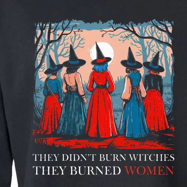 They DidnT Burn Witches They Burned Women Witchy Feminist Cropped Pullover Crew