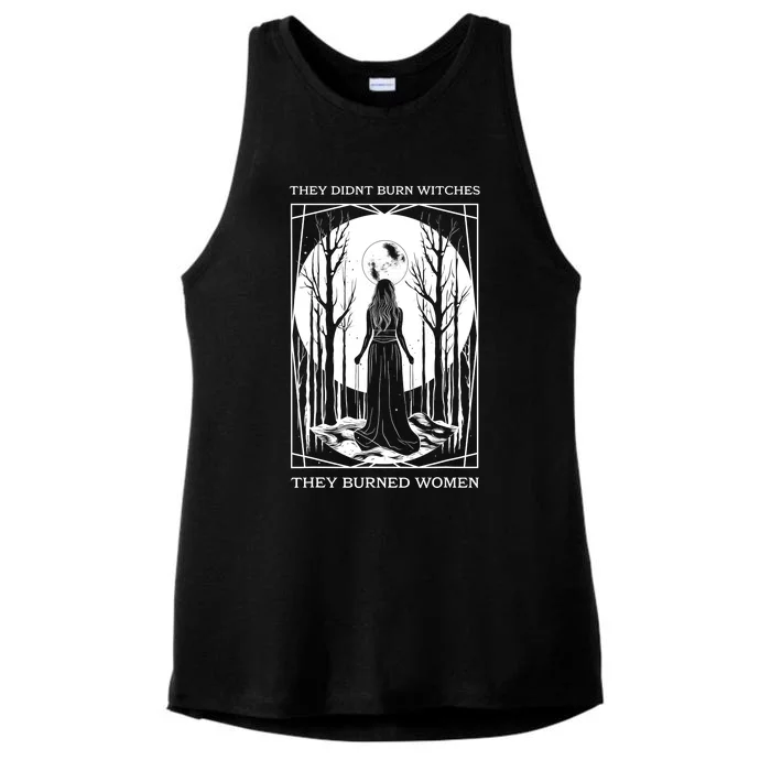 They Didnt Burn Witches They Burned Women Witch Feminist Ladies Tri-Blend Wicking Tank