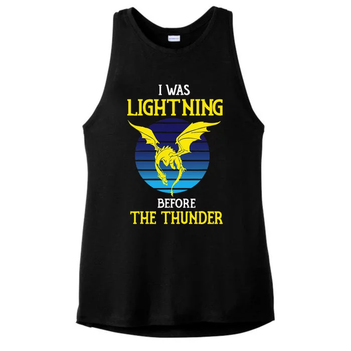 Thunder Dragon Birthday Ladies Tri-Blend Wicking Tank