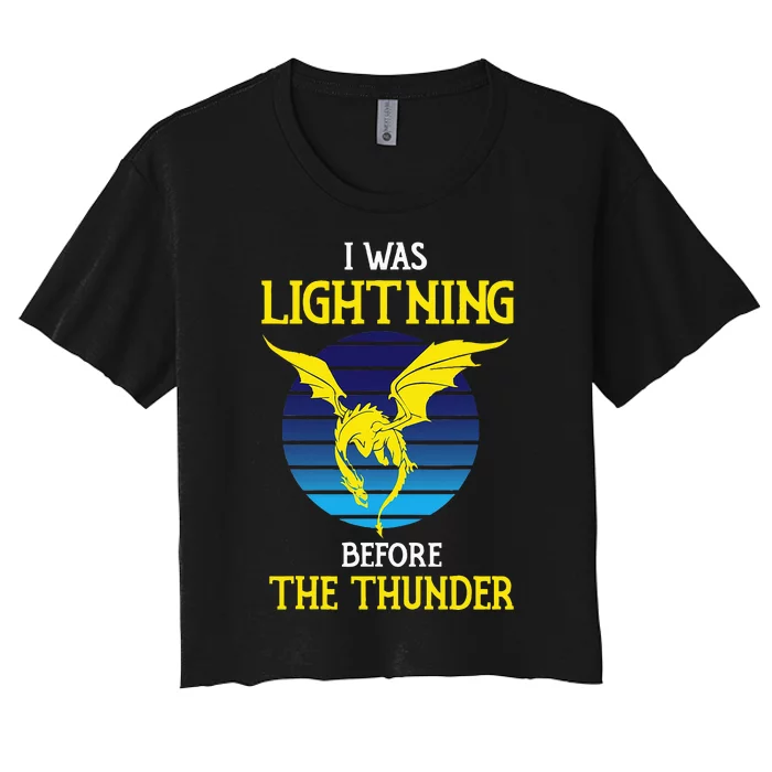 Thunder Dragon Birthday Women's Crop Top Tee