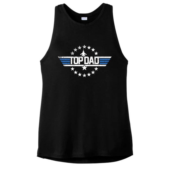 Top Dad Christmas Birthday Gift For Birthday Gun Fathers Day Ladies Tri-Blend Wicking Tank