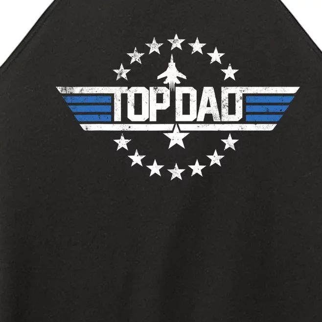 Top Dad Christmas Birthday Gift For Birthday Gun Fathers Day Women’s Perfect Tri Rocker Tank