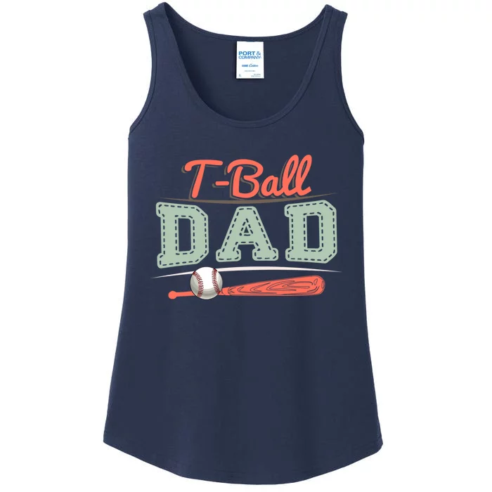 T-Ball Dad Cute Tee-Ball Daddy Tball Game Day Family Match Ladies Essential Tank