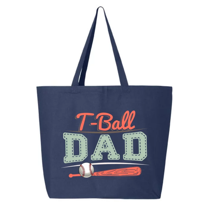 T-Ball Dad Cute Tee-Ball Daddy Tball Game Day Family Match 25L Jumbo Tote