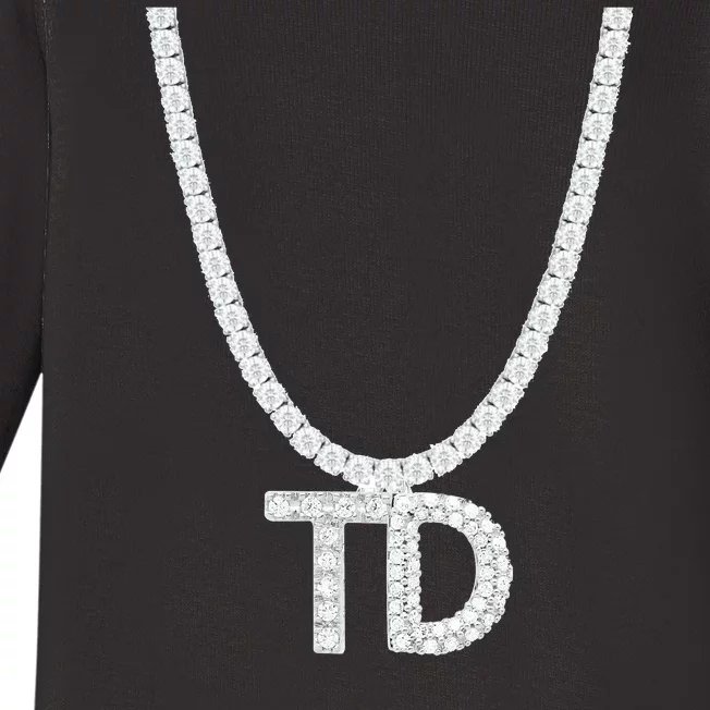 Td Diamond Chain Tommy Cutlets New York Italian Football Baby Long Sleeve Bodysuit