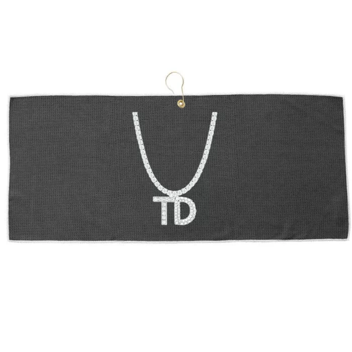 Td Diamond Chain Tommy Cutlets New York Italian Football Large Microfiber Waffle Golf Towel