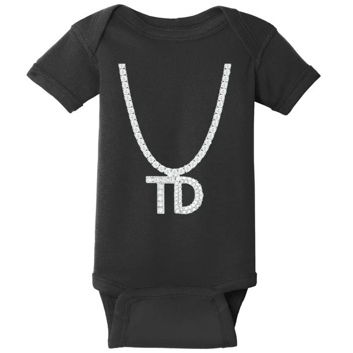 Td Diamond Chain Tommy Cutlets New York Italian Football Baby Bodysuit