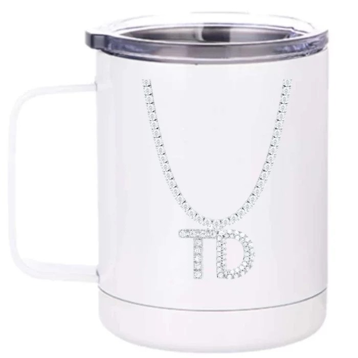 Td Diamond Chain Tommy Cutlets New York Italian Football Front & Back 12oz Stainless Steel Tumbler Cup