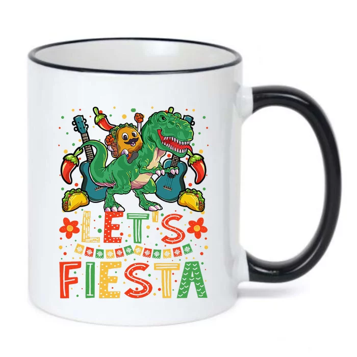 Taco Dinosaur Cinco De Mayo Taco Mexican Black Color Changing Mug