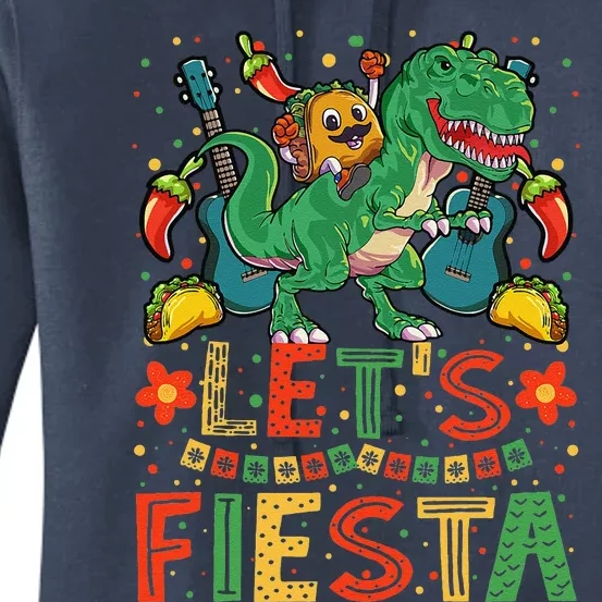 Taco Dinosaur Cinco De Mayo Taco Mexican Women's Pullover Hoodie