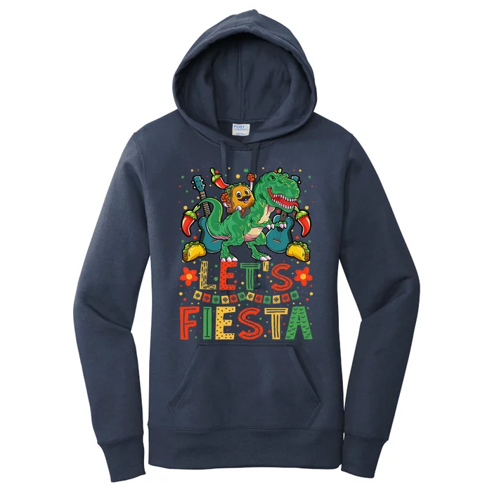 Taco Dinosaur Cinco De Mayo Taco Mexican Women's Pullover Hoodie