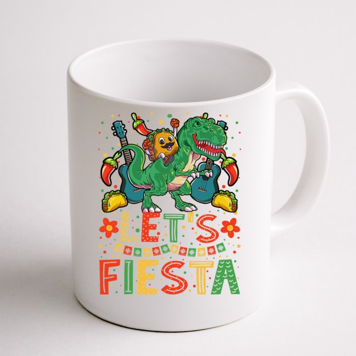 Taco Dinosaur Cinco De Mayo Taco Mexican Front & Back Coffee Mug