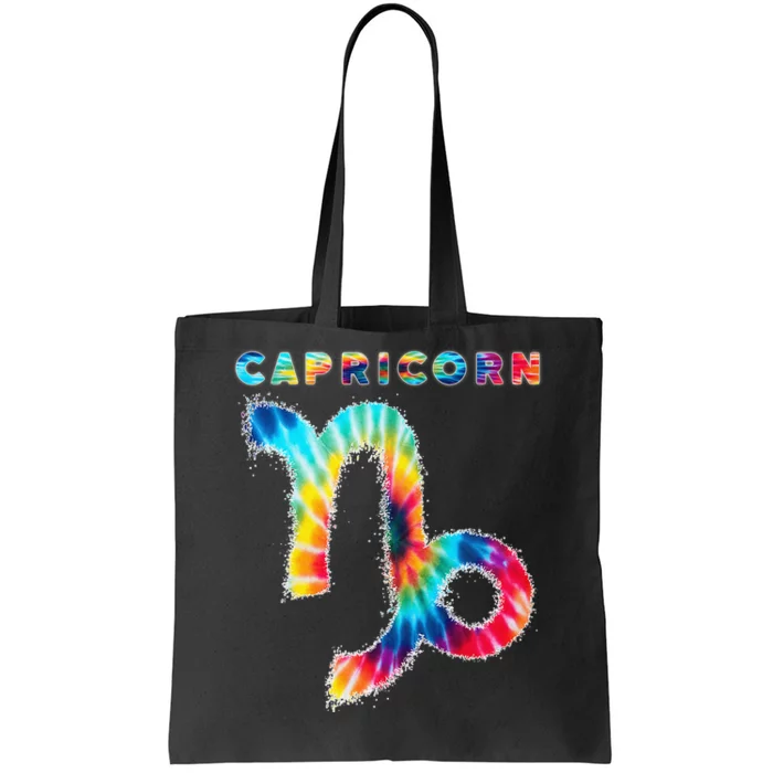 Tie Dye Capricorn Zodiac Sign Astrology Horoscope Tote Bag