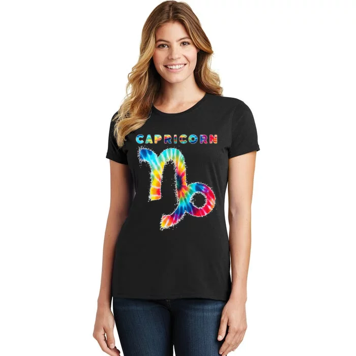 Tie Dye Capricorn Zodiac Sign Astrology Horoscope Women's T-Shirt