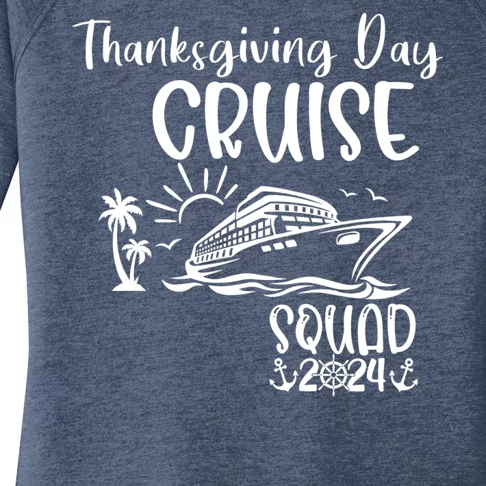 Thanksgiving Day Cruise Squad 2024 Holiday Cruise Family Matching Family Cruise Women's Perfect Tri Tunic Long Sleeve Shirt