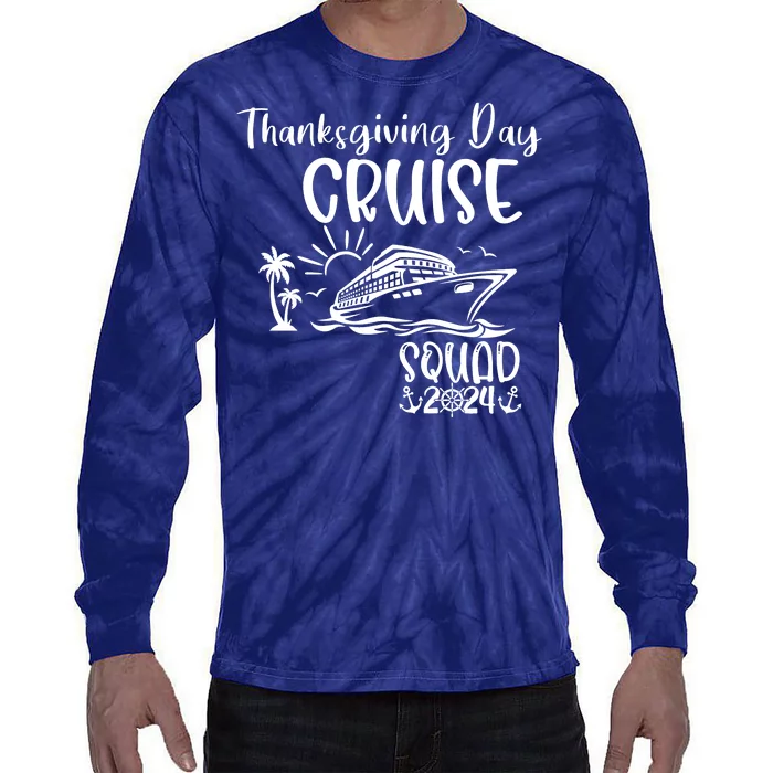 Thanksgiving Day Cruise Squad 2024 Holiday Cruise Family Matching Family Cruise Tie-Dye Long Sleeve Shirt