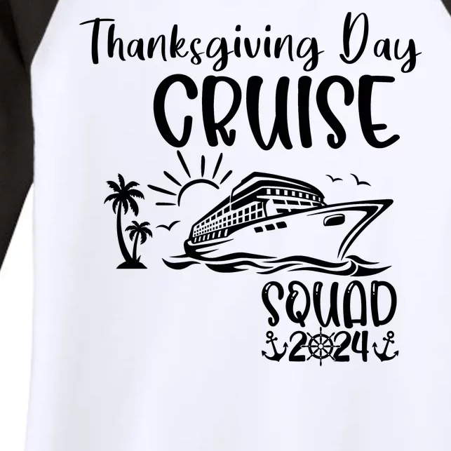 Thanksgiving Day Cruise Squad 2024 Holiday Cruise Family Matching Family Cruise Women's Tri-Blend 3/4-Sleeve Raglan Shirt