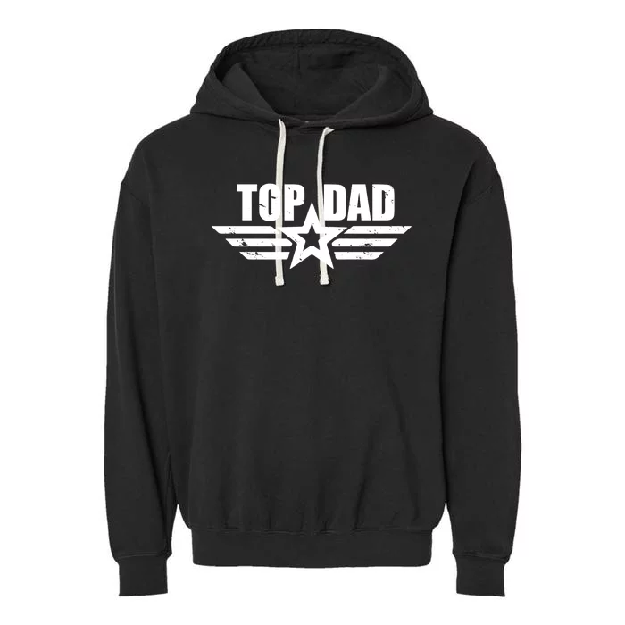 Top Dad Cool Fathers Day Gift Garment-Dyed Fleece Hoodie